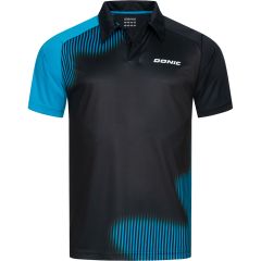 Donic Polo Caliber Noir/Cyan