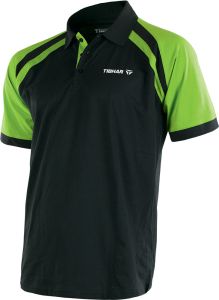 Tibhar Polo World Poly Noir/Vert Citron