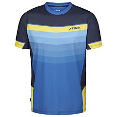 Stiga T-Shirt River Bleu/Marine/Jaune