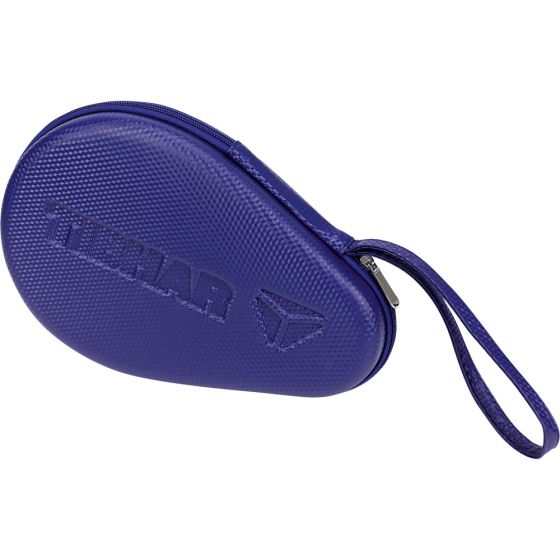 Housse De Raquette De Ping-pong Tibhar Shanghai Ronde - Avec Compartiment à Balles, Bleue, 32,5x21,5x2 Cm
