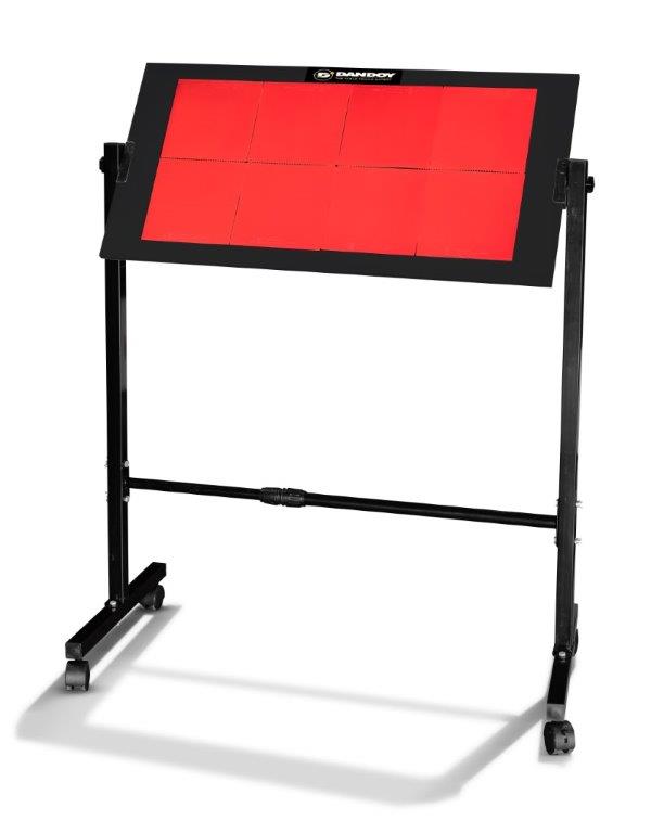 TINGBY Table D'Appoint à Roulettes Rouge 50x50 Cm + Stylo Recharge Finchley Gratuit - Design Scandinave